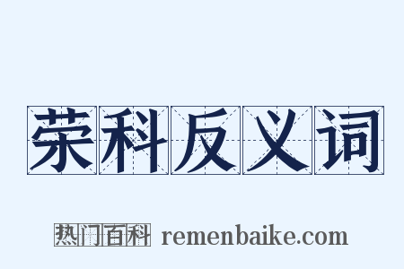 荣科反义词是什么意思的图片